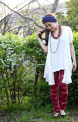 フィット感抜群で動きやすい！タイダイスリムパンツ - サブ4