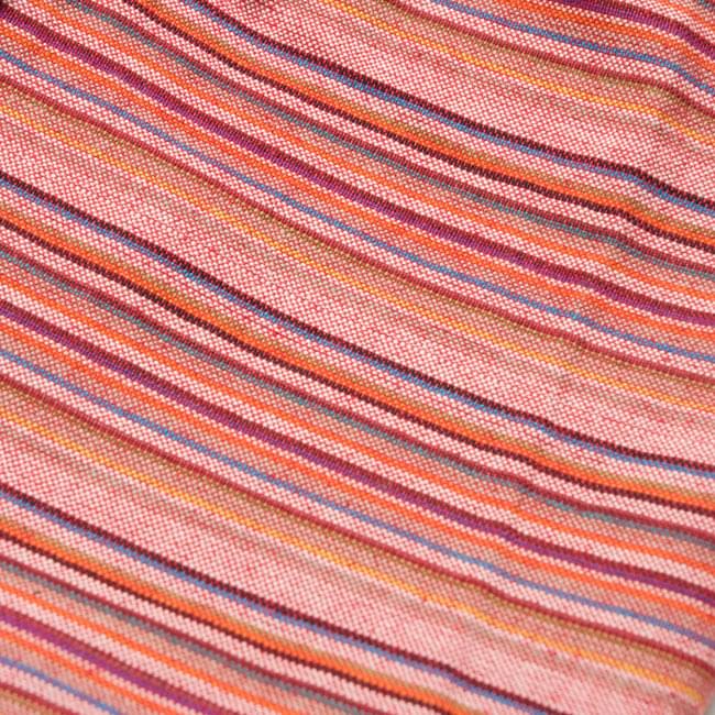 コットンストライプパンツ 【ピンク系】 6 - 生地を拡大してみました。色の組み合わせが可愛いです。
