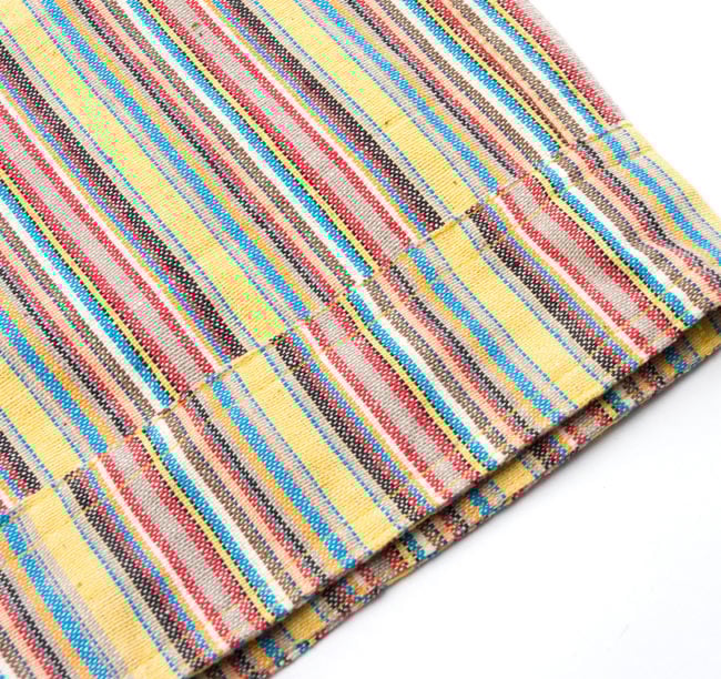 コットンストライプパンツ 【赤紫系】の商品写真 12枚目 裾部分をアップにしてみました。