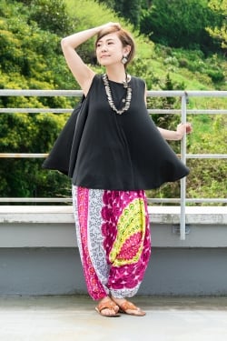 マンダラプリントのアラジンパンツ - サブ4