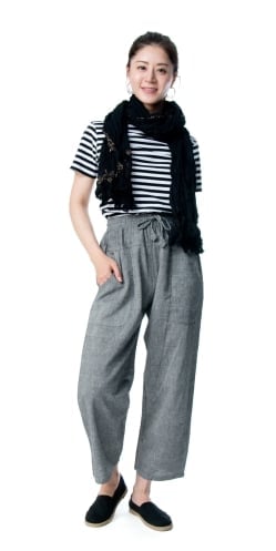 やわらかコットンのシンプルストレートパンツ - サブ3