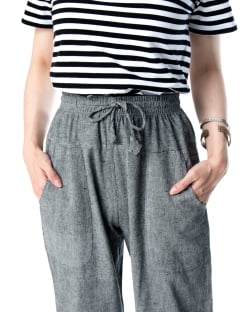 やわらかコットンのシンプルストレートパンツ - サブ5