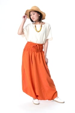 ネパールコットンのビッグモモンガ2WAYパンツ - サブ2