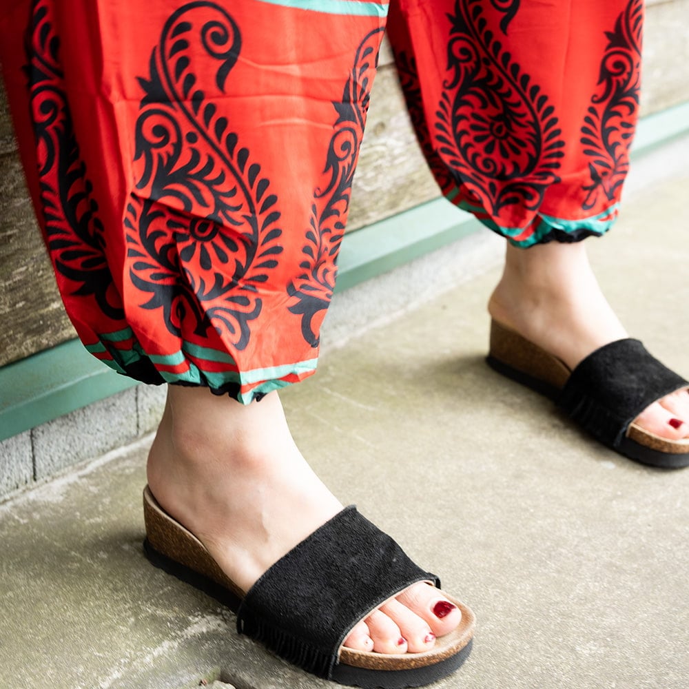 アンティークサリーのポケットアフガンパンツ4枚目の説明写真です