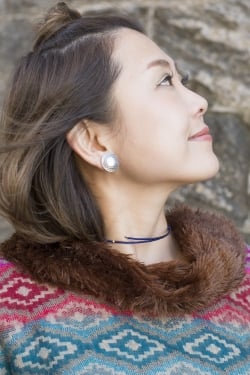 ドットパターンのふわふわポンチョ - サブ3