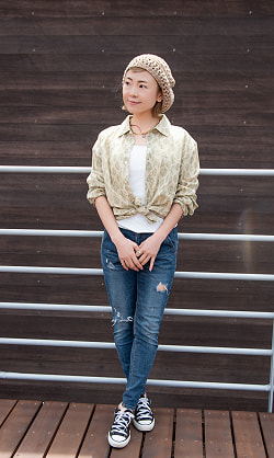 ナチュラルな風合いが着やすい 木版染めの長袖シャツ - サブ3