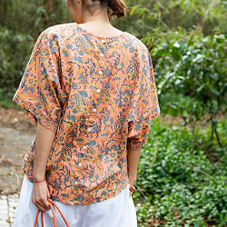 朝の気分で前を決める ブロックプリントの2WAYシャツ - サブ4