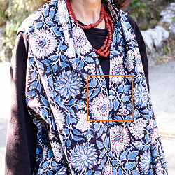 風をまとうインドの手仕事　上下反転で着回し無限大！2WAYウッドブロック・ジレ - サブ5