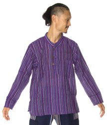 長袖紐ボタンクルタの商品写真