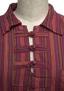 長袖紐ボタンクルタの商品写真 3枚目