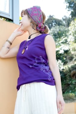 メヘンディアートプリント タンクトップ - サブ2