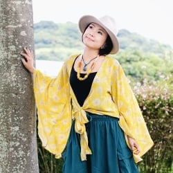 アンティークサリーのベルスリーブラップシャツ - サブ2