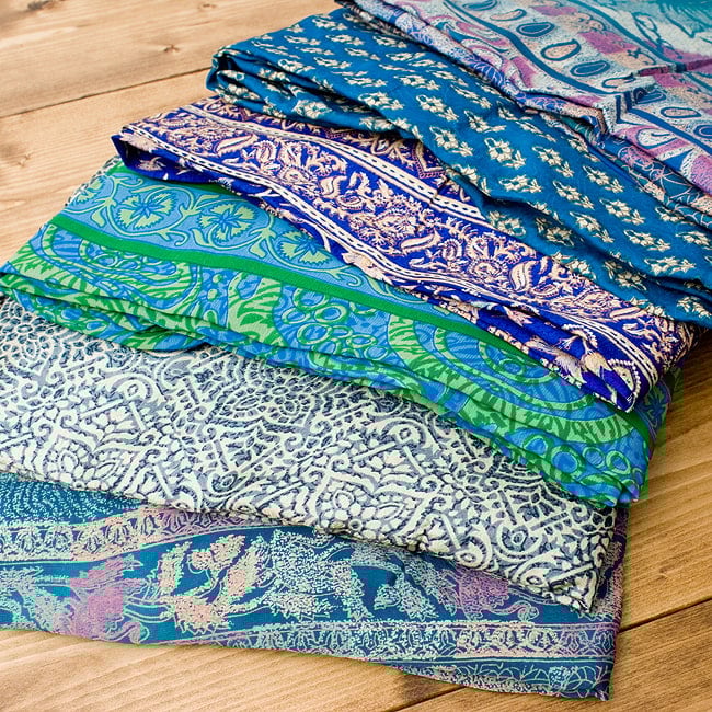 アンティークサリーのベルスリーブラップシャツの選択用写真