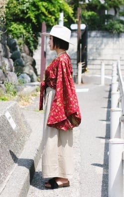 アンティークサリーのベルスリーブラップシャツ - サブ4