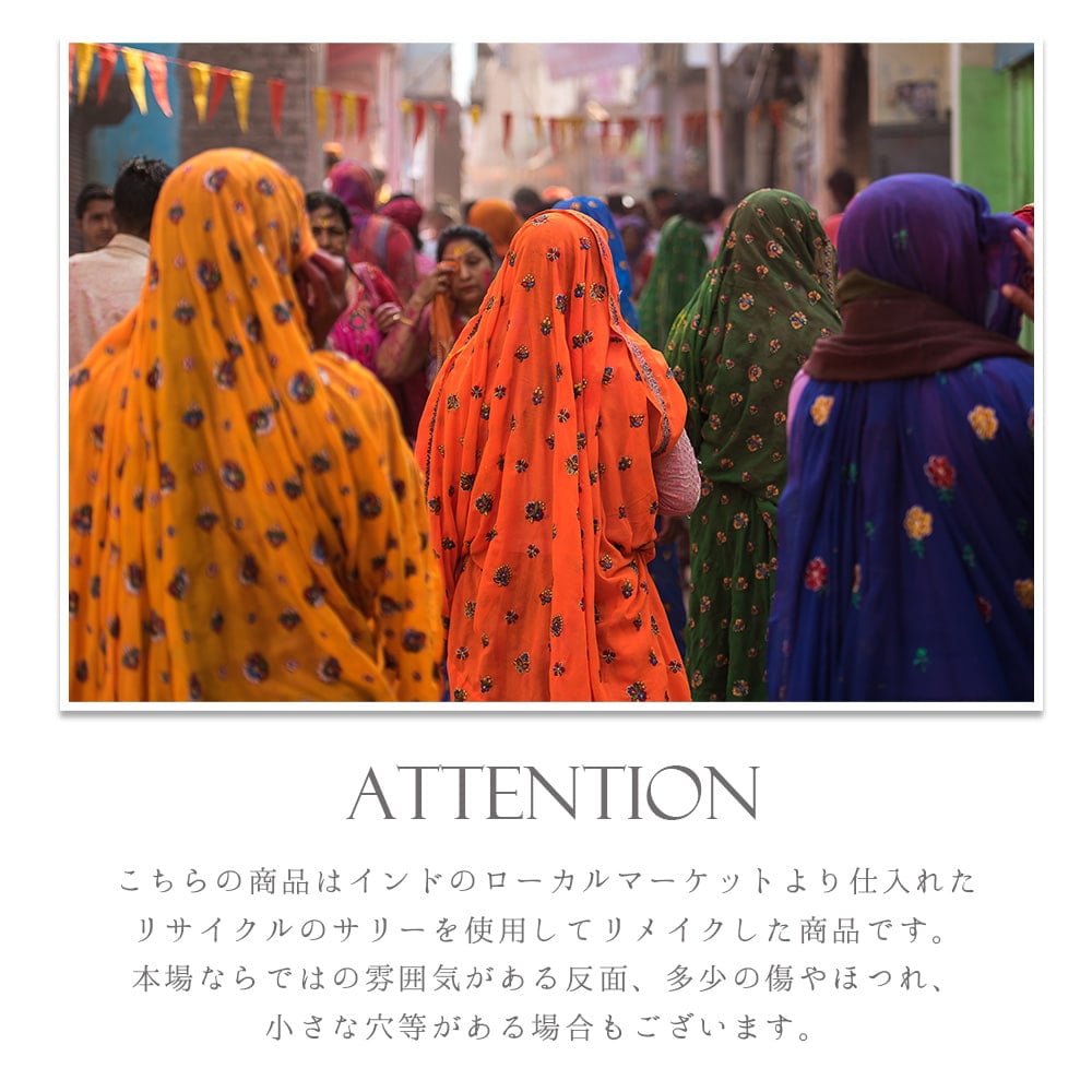 アンティークサリーのベルスリーブラップシャツ9枚目の説明写真です