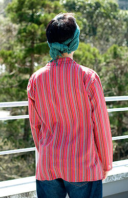 長袖ストライプクルタ - サブ3