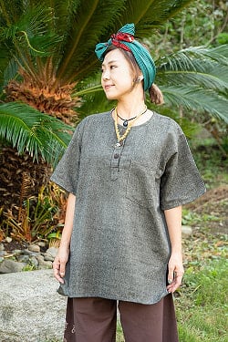 半袖シンプルコットンシャツ - サブ2