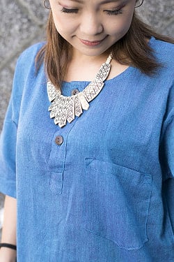 半袖シンプルコットンシャツ - サブ4