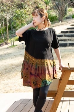 タイダイフレア半袖シャツ - サブ2