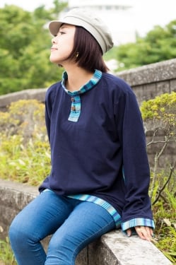 裏起毛が嬉しい！ゲリのクルタ風トレーナー - サブ3