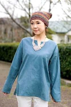 シンプルプレーンのコットンクルタ - サブ3