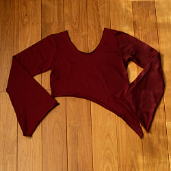 ワイドスリーブのショート丈トップス - サブ4