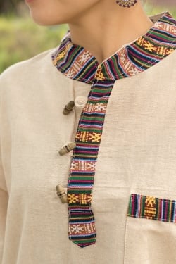 ブータン織 コットンクルタ - サブ4