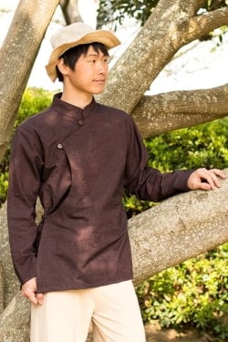 シンプルコットンのアシンメトリークルタ - サブ5