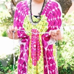 ガラベーヤ風 マンダラ模様のマキシワンピース - サブ4