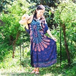 ガラベーヤ風 マンダラ模様のマキシワンピース - サブ5