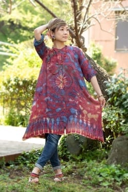 ラムナミタイダイロングシャツ - サブ5