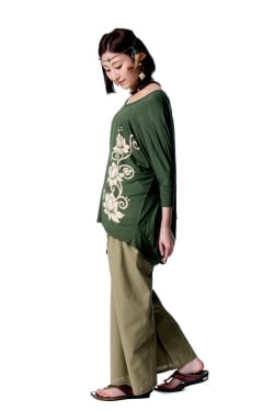 ロータスプリントストレッチ バルーンTシャツ - サブ4