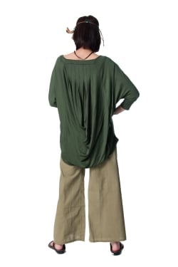 ロータスプリントストレッチ バルーンTシャツ - サブ5