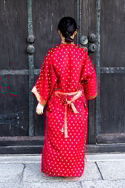 アンティークサテンのゴールド刺繍ガウン - サブ3