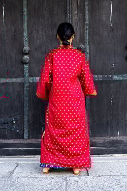 アンティークサテンのゴールド刺繍ガウン - サブ4