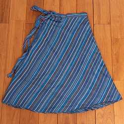 ストライプコットンのラップスカート【ミモレ】 - サブ4