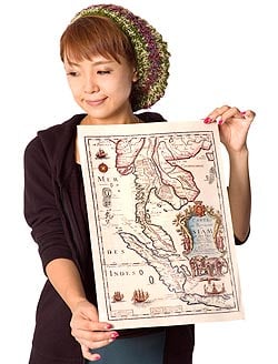 【17世紀】アンティーク地図ポスター[CARTE DU ROYAUME DE SIAM]【タイ及び、周辺諸国】 - サブ2