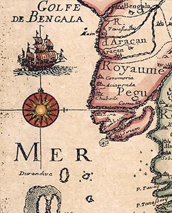 【17世紀】アンティーク地図ポスター[CARTE DU ROYAUME DE SIAM]【タイ及び、周辺諸国】 - サブ4