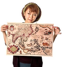 【16世紀】アンティーク地図ポスター[INDIAE ORIENTALIS]【南アジア・東アジア・東南アジア周辺】 - サブ2