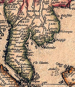 【16世紀】アンティーク地図ポスター[INDIAE ORIENTALIS]【南アジア・東アジア・東南アジア周辺】 - サブ4