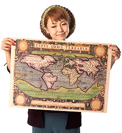 【16世紀】アンティーク地図ポスター[TYPVS ORBIS TERRARVM]【世界地図】 - サブ2
