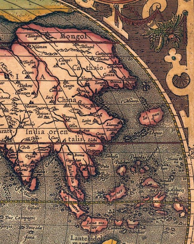 【16世紀】アンティーク地図ポスター[TYPVS ORBIS TERRARVM]【世界地図】 5 - アジア周辺です