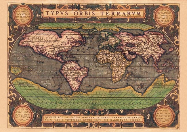 16世紀 アンティーク地図ポスター Typvs Orbis Terrarvm 世界地図 の通販 Tirakita Com