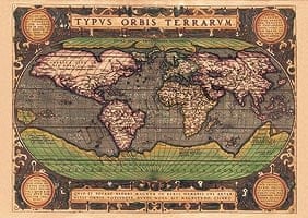 【16世紀】アンティーク地図ポスター[TYPVS ORBIS TERRARVM]【世界地図】