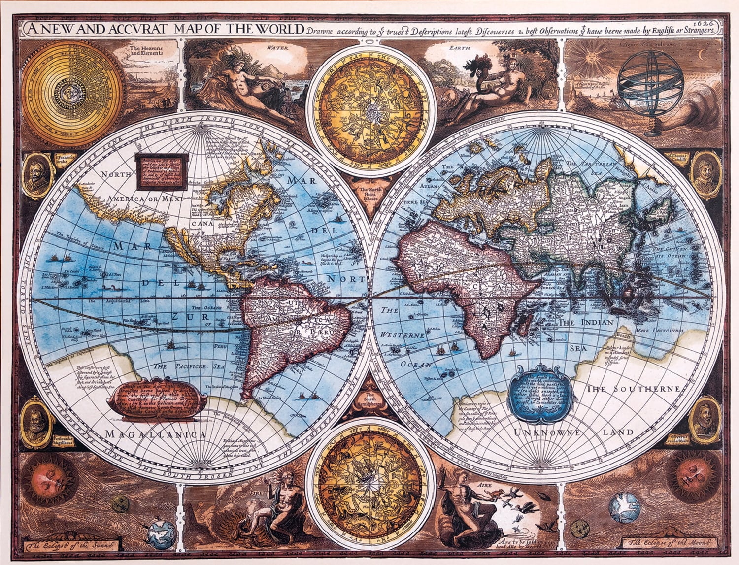 17世紀】アンティーク地図ポスター[A NEW AND ACCVRAT MAP OF THE