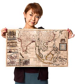 【18世紀】アンティーク地図ポスター[A MAP OF EAST INDIES]【南アジア・東アジア・東南アジア周辺】 - サブ2