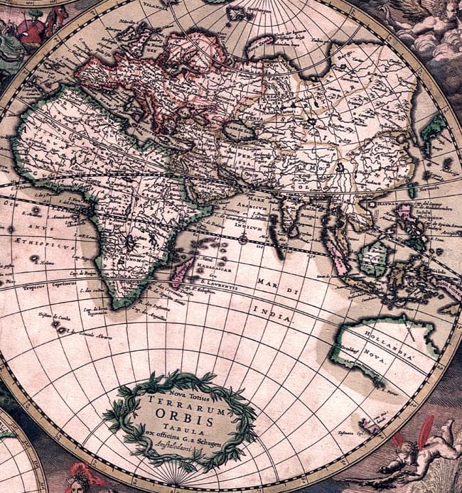17世紀】アンティーク地図ポスター[Nova Totius Terrarum Orbis Tabula