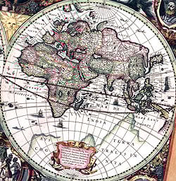 【17世紀】アンティーク地図ポスター[Nova Totius Terrarum Orbis Geographica Ac Hydrographica Tabula]【両半球世界地図】 - サブ2