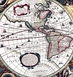 【17世紀】アンティーク地図ポスター[Nova Totius Terrarum Orbis Geographica Ac Hydrographica Tabula]【両半球世界地図】 - サブ3