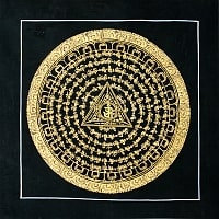 タンカ -金字マンダラ(黒）[一辺26.5cm]の商品写真